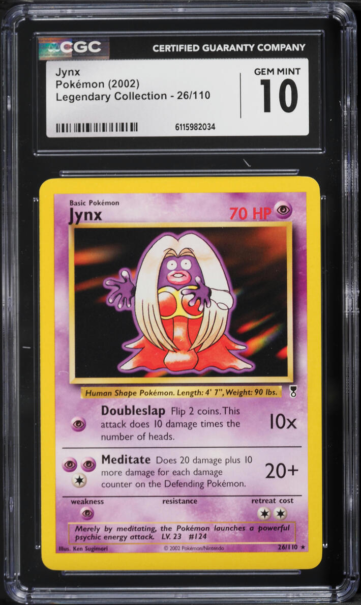 2002 Pokemon Legendary Collection Jynx #26 CGC 10 GEM MINT