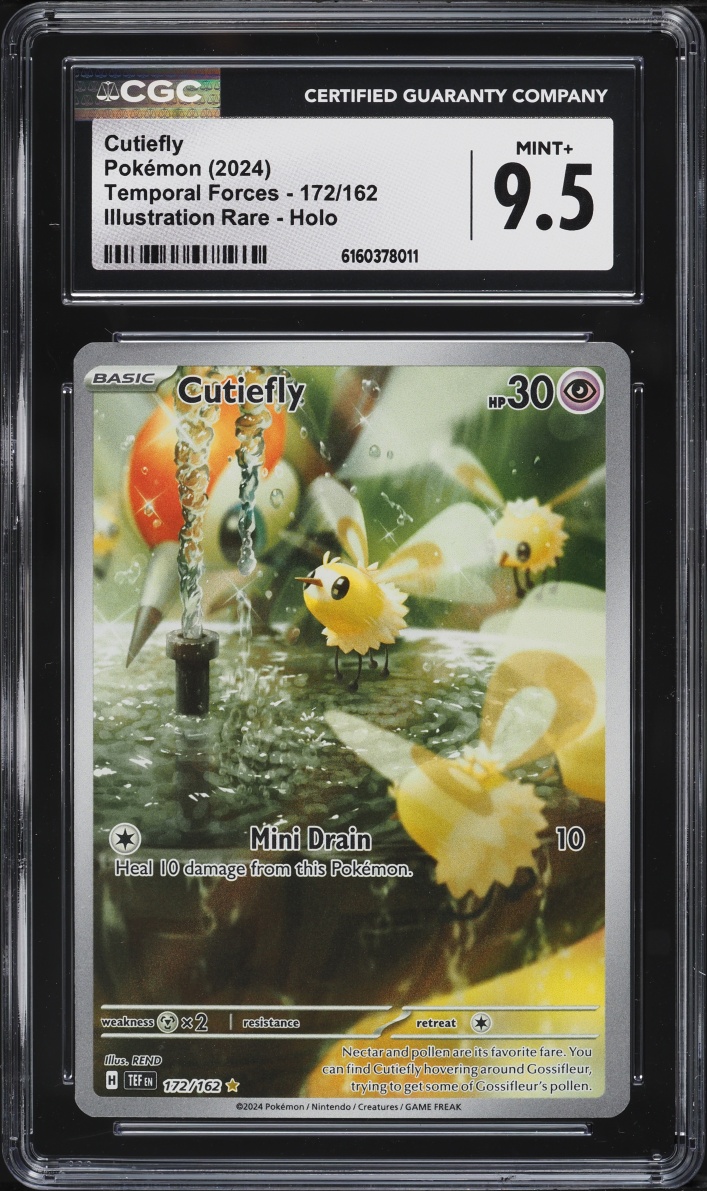 2024 Pokemon Scarlet & Violet Temporal Forces IR Cutiefly #172 CGC 9.5 MINT+