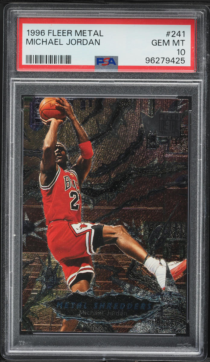 1996 Metal Basketball Michael Jordan #241 PSA 10 GEM MINT on