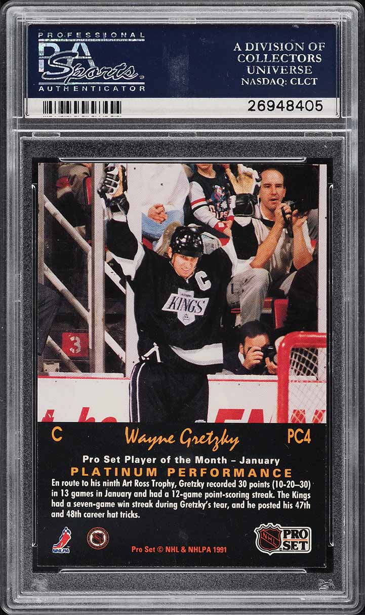 1991 Pro Set Platinum PC Wayne Gretzky #PC4 PSA 10 GEM MINT