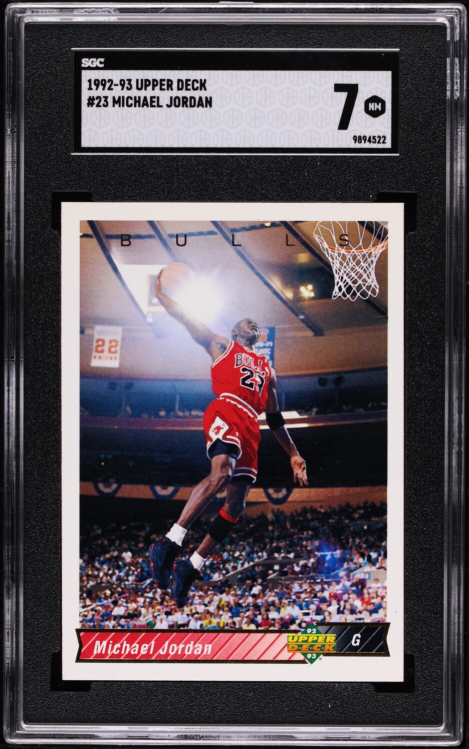 1992 Upper Deck Basketball Michael Jordan #23 SGC 7 NRMT