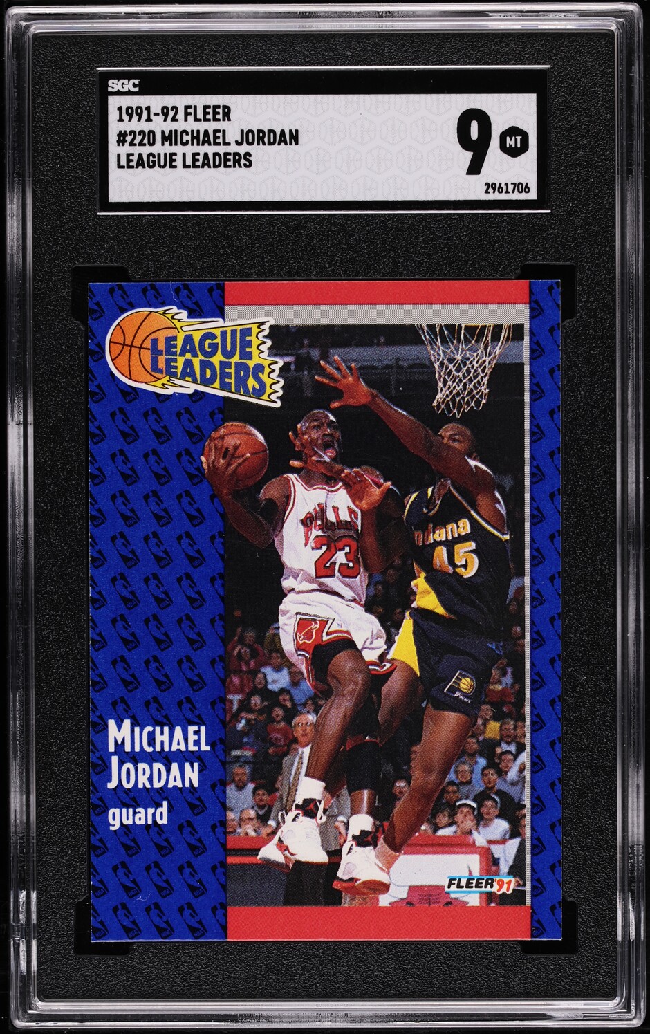 1991 Fleer Basketball Michael Jordan #220 SGC 9 MINT
