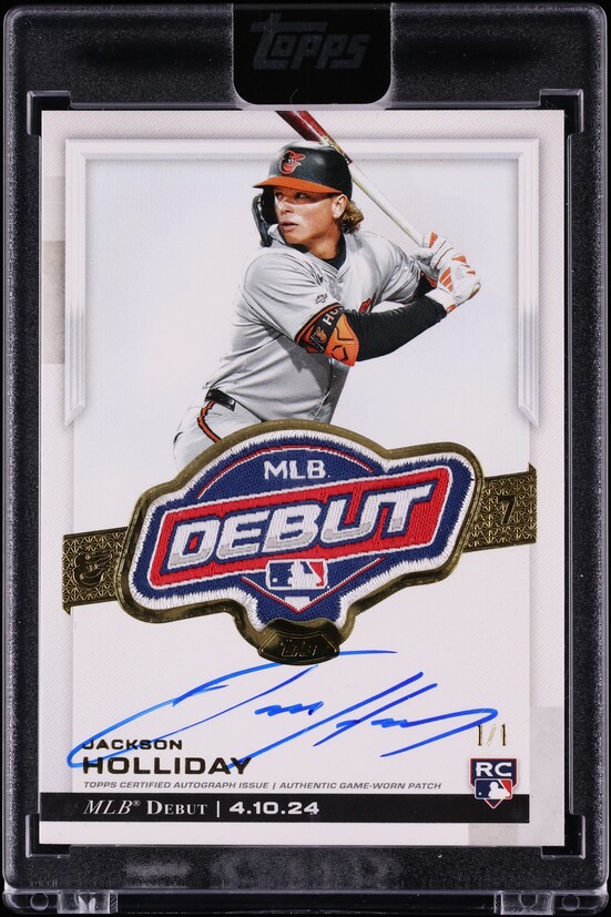 2024 Topps Jackson Holliday ROOKIE MLB DEBUT PATCH AUTO 1/1 #RDPA-JHO