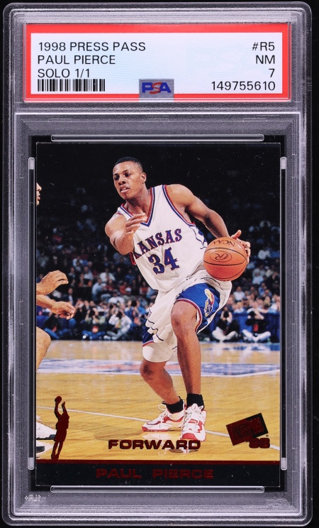 1998 Press Pass Solo Paul Pierce ROOKIE 1/1 #R5 PSA 7 NRMT