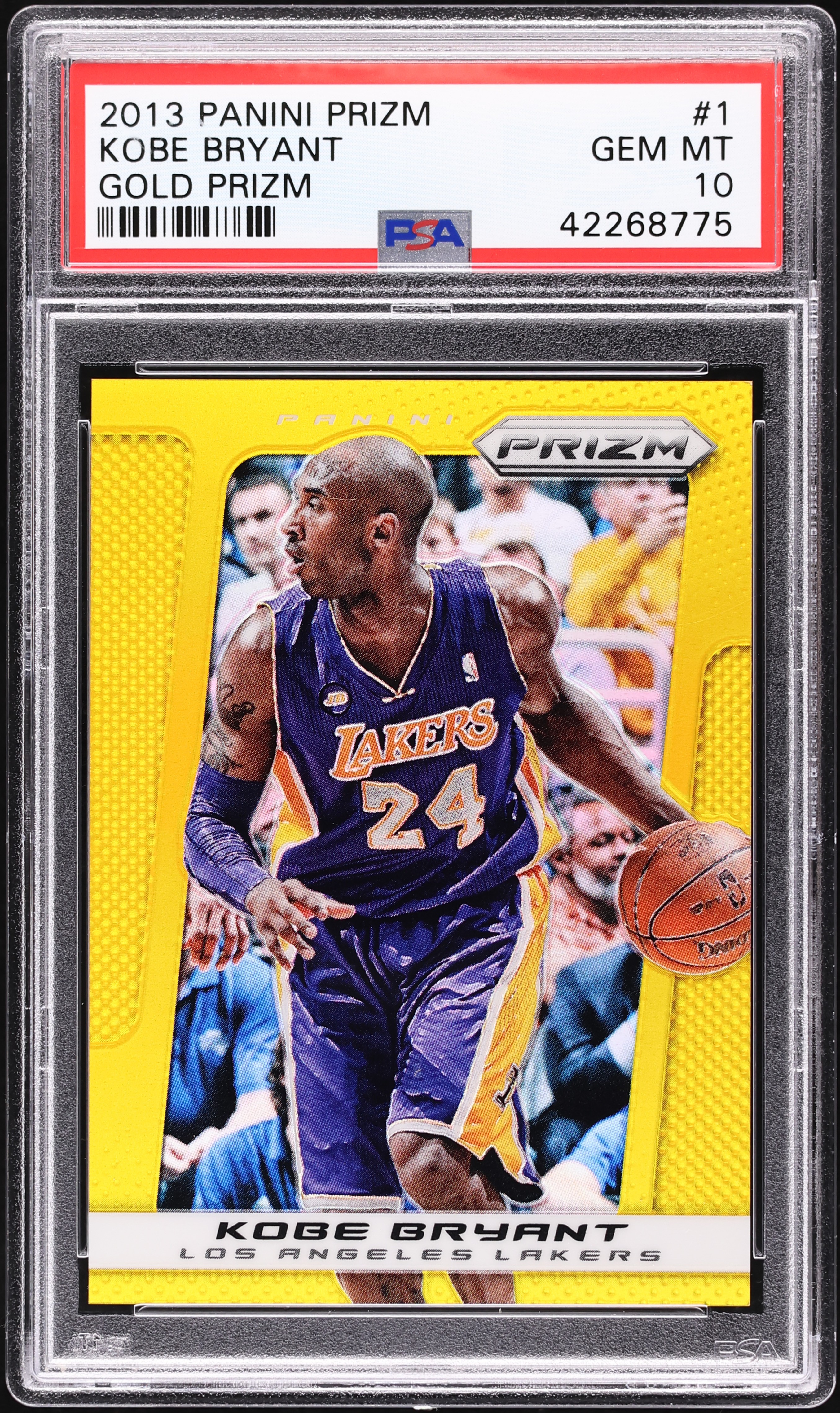 2013 Panini Prizm Gold Kobe Bryant /10 #1 PSA 10 GEM MINT on
