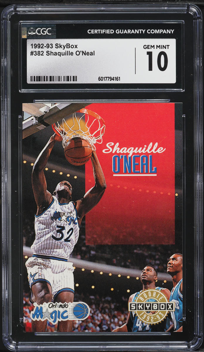 1992 Skybox Basketball Shaquille O'Neal ROOKIE #382 CGC 10 GEM MINT