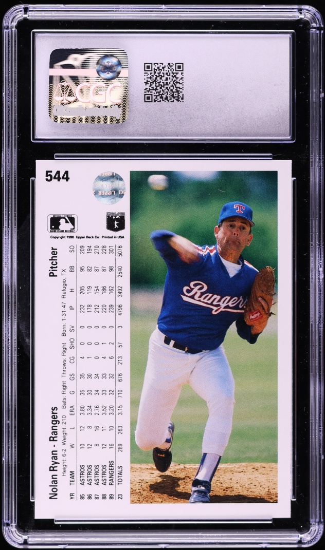 1990 Upper Deck Nolan Ryan #544 CGC 8 NM-MT