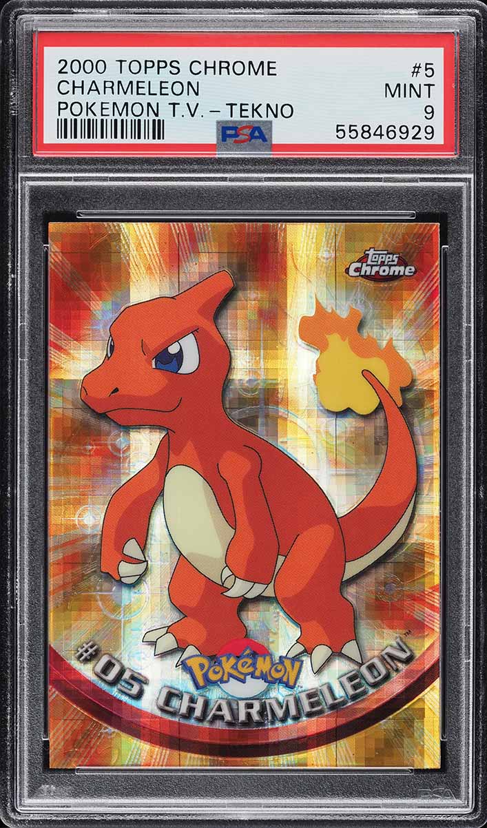 2000 Topps Pokemon Chrome Series 1 Tekno Charmeleon #5 PSA 9 MINT