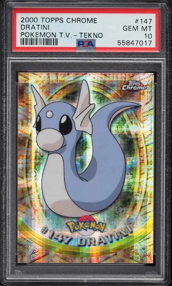 2000 Topps Chrome Pokemon Series 2 Tekno Dratini #147 PSA 10 GEM MINT