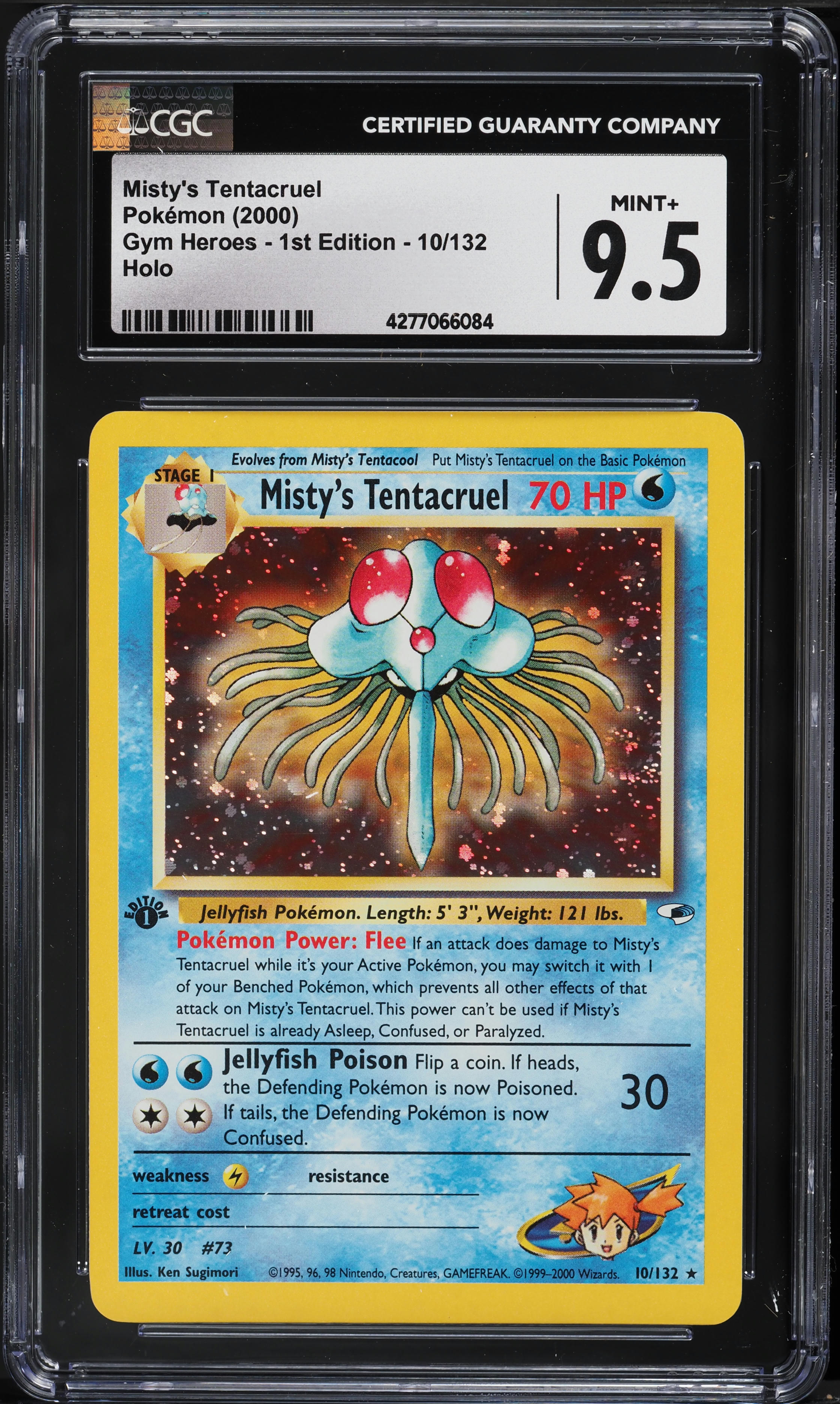 2000 Pokemon Gym Heroes 1st Edition Holo Misty's Tentacruel #10 CGC 9.5 MINT+