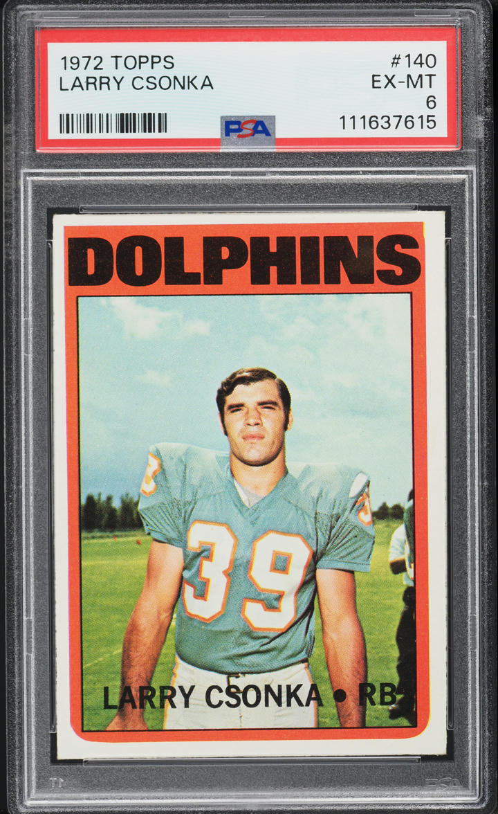 1972 Topps Football Larry Csonka #140 PSA 6 EXMT