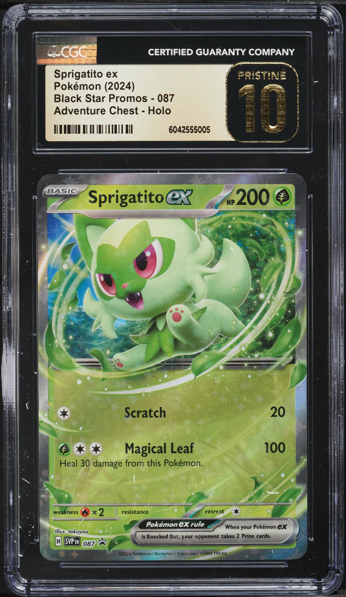2024 Pokemon SV Black Star Adventure Chest Sprigatito ex #87 CGC 10 PRISTINE