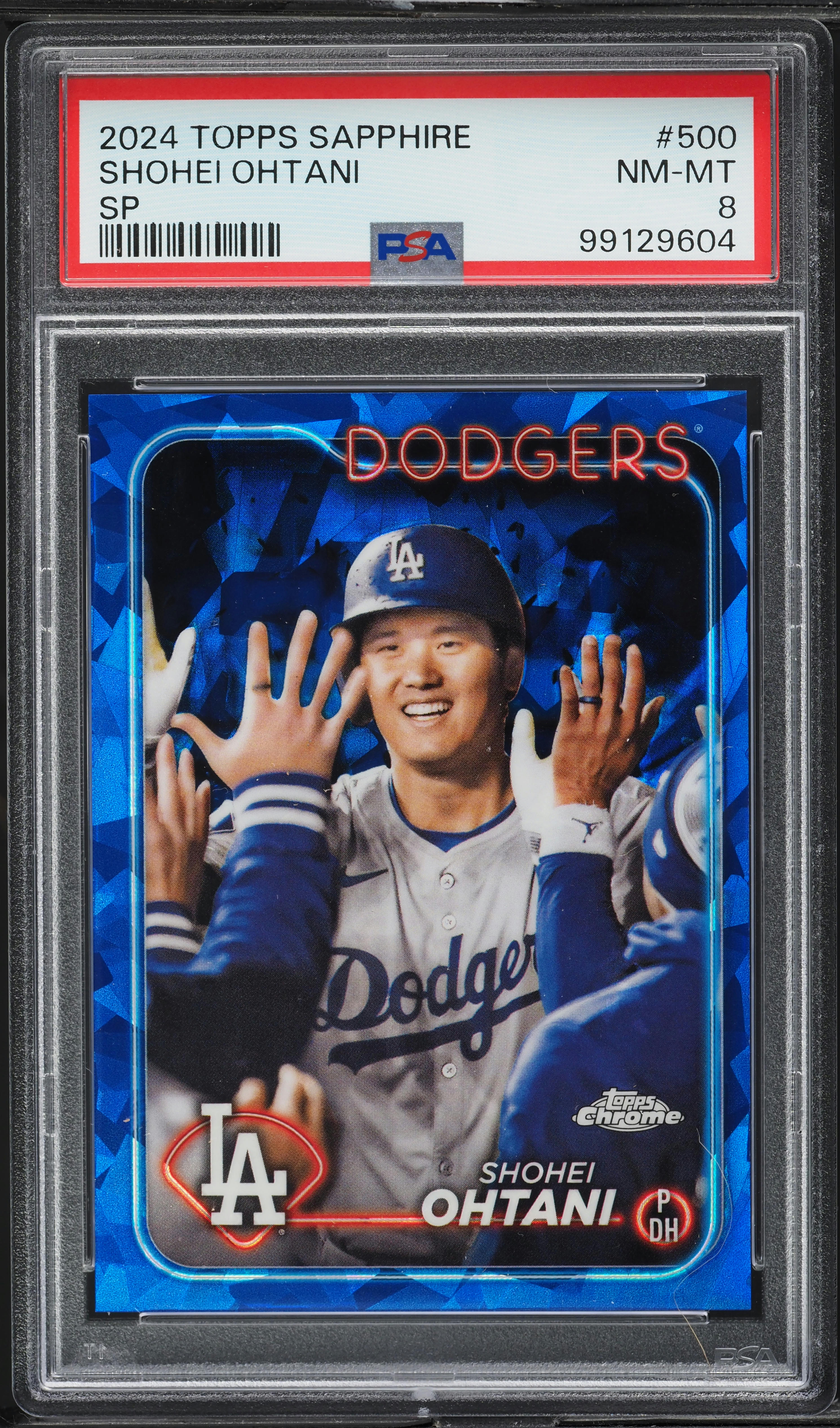 2024 Topps Chrome Sapphire Shohei Ohtani SP #500 PSA 8 NM-MT