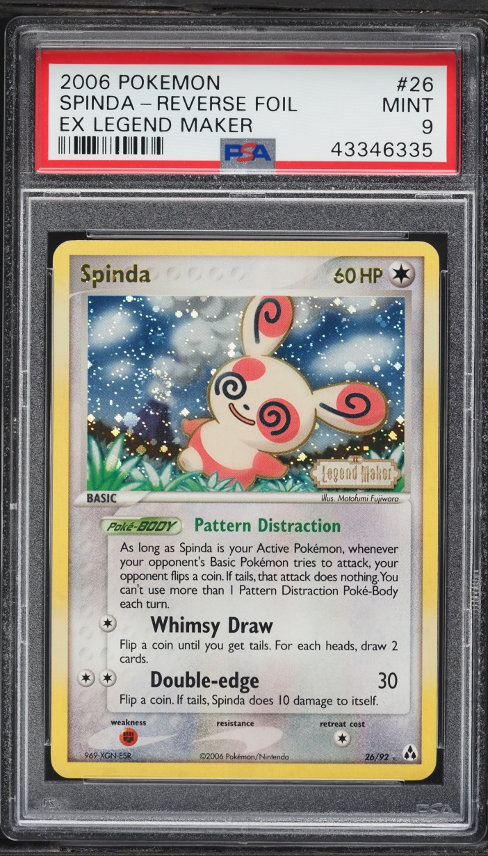 2006 Pokemon EX Legend Maker Reverse Holo Spinda #26 PSA 9 MINT