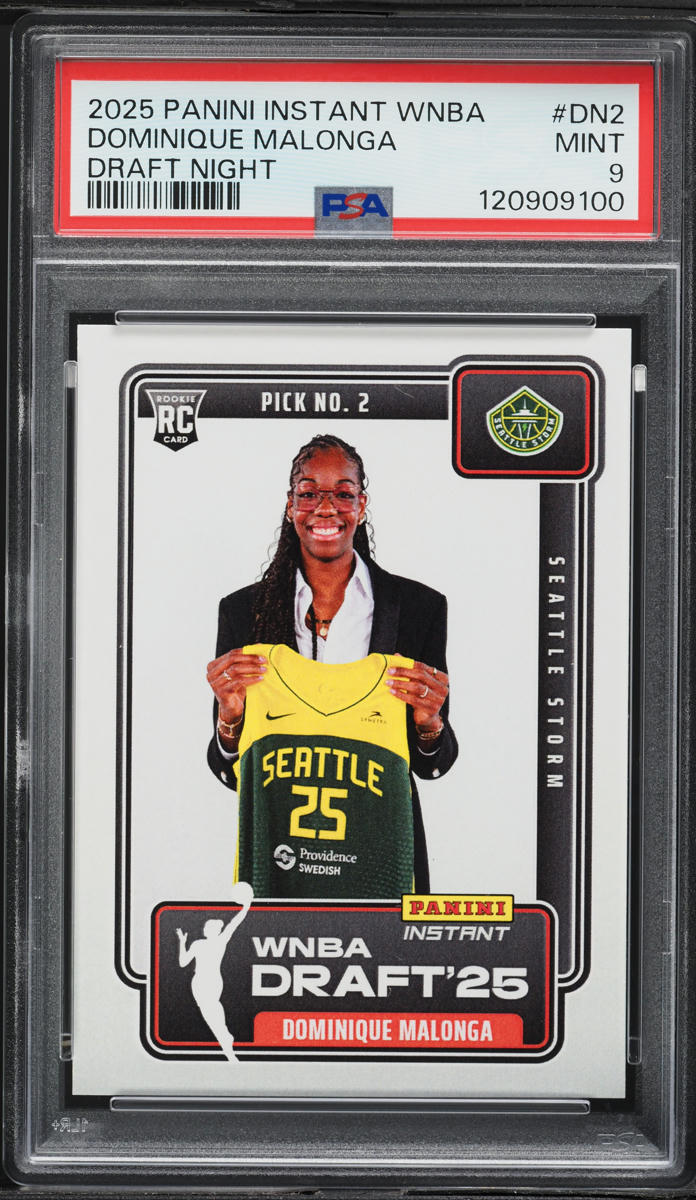 2025 Panini Instant WNBA Draft Night Dominique Malonga ROOKIE #DN-2 PSA 9 MINT