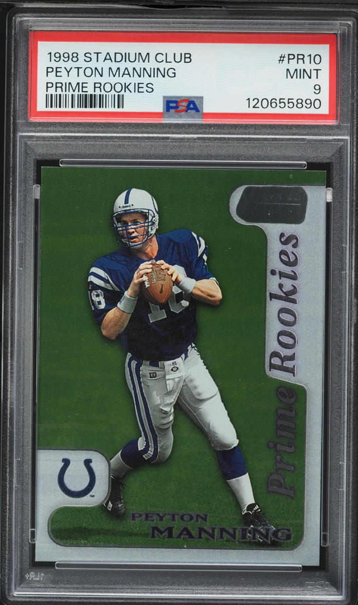 1998 Stadium Club Prime Peyton Manning ROOKIE #PR10 PSA 9 MINT