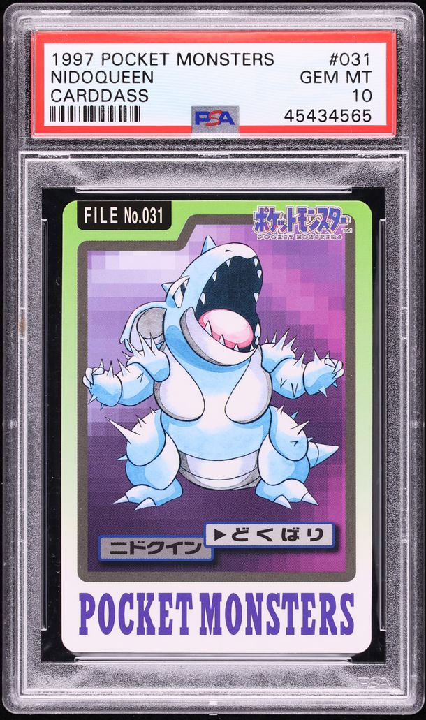 1997 Pokemon Japanese Pocket Monsters Carddass Nidoqueen #31 PSA 10 GEM MINT