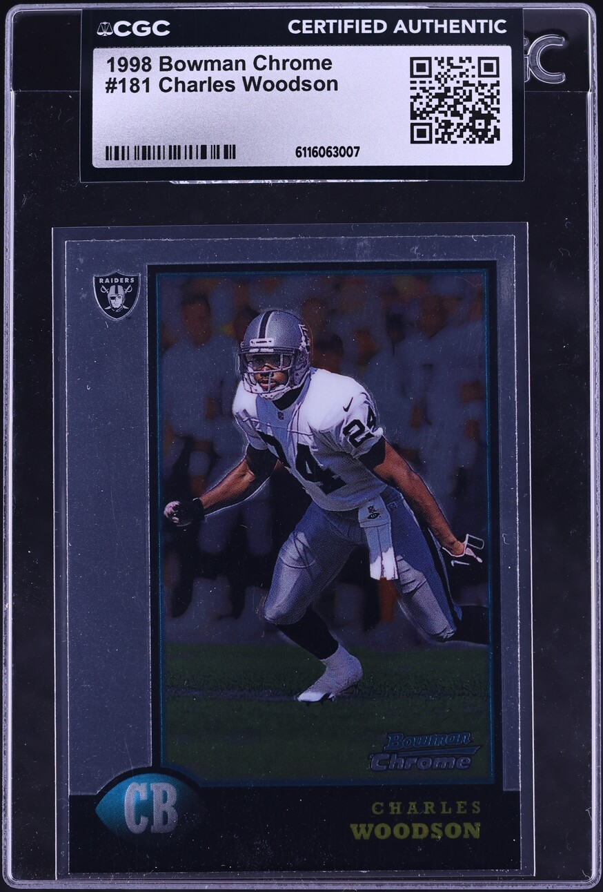 1998 Bowman Chrome Charles Woodson ROOKIE #181 CGC AUTH