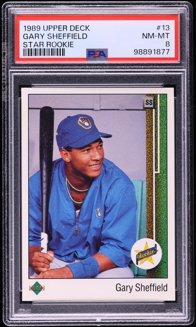 1989 Upper Deck Star Gary Sheffield ROOKIE #13 PSA 8 NM-MT