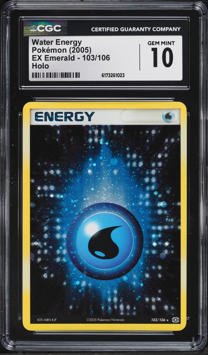 2005 Pokemon EX Emerald Holo Water Energy #103 CGC 10 GEM MINT
