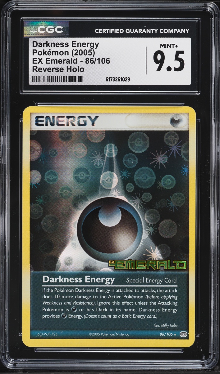 2005 Pokemon EX Emerald Reverse Holo Darkness Energy #86 CGC 9.5 MINT+