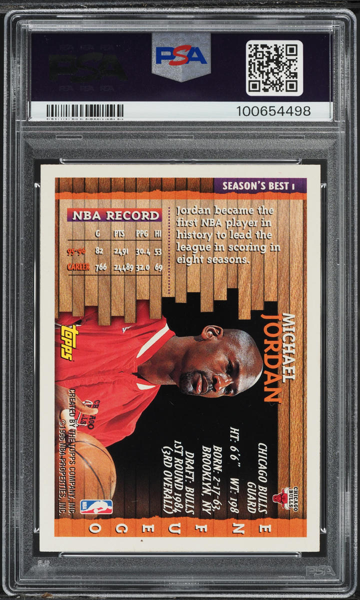 1996 Topps Season's Best Michael Jordan #1 PSA 7 NRMT