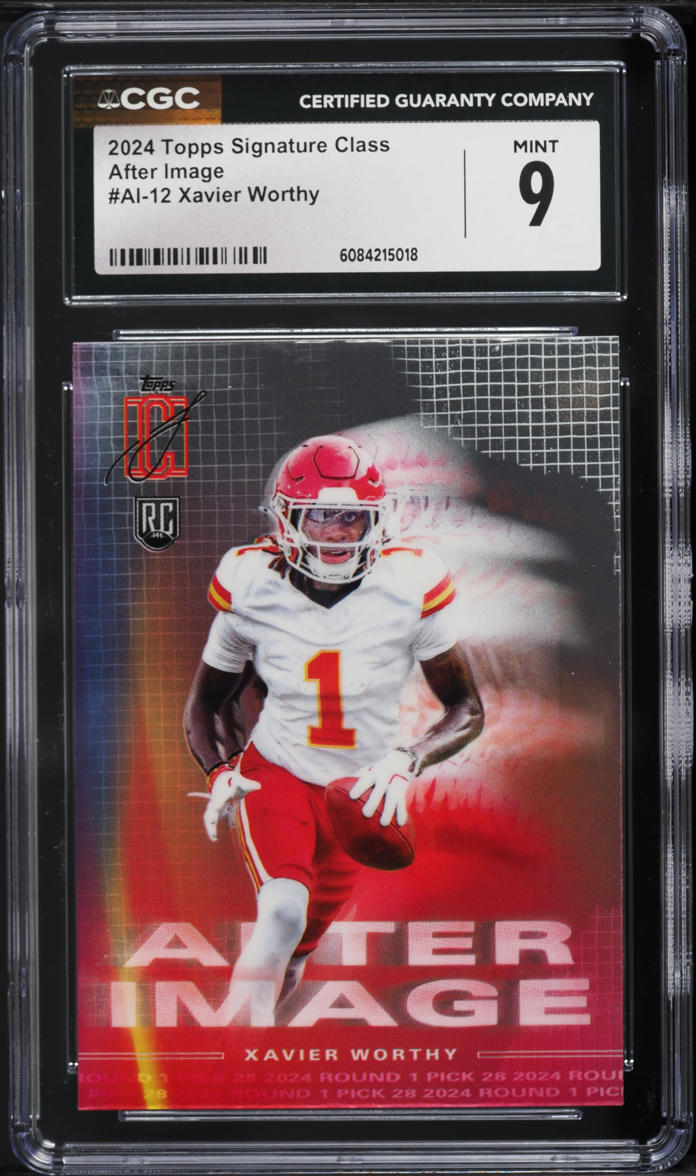 2024 Topps Signature Class After Image Xavier Worthy ROOKIE #AI-12 CGC 9 MINT