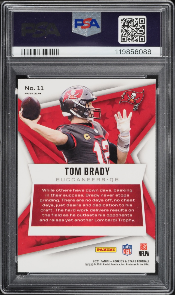 2021 Panini & Stars Pulsar Prizm Tom Brady #11 PSA 10 GEM MINT