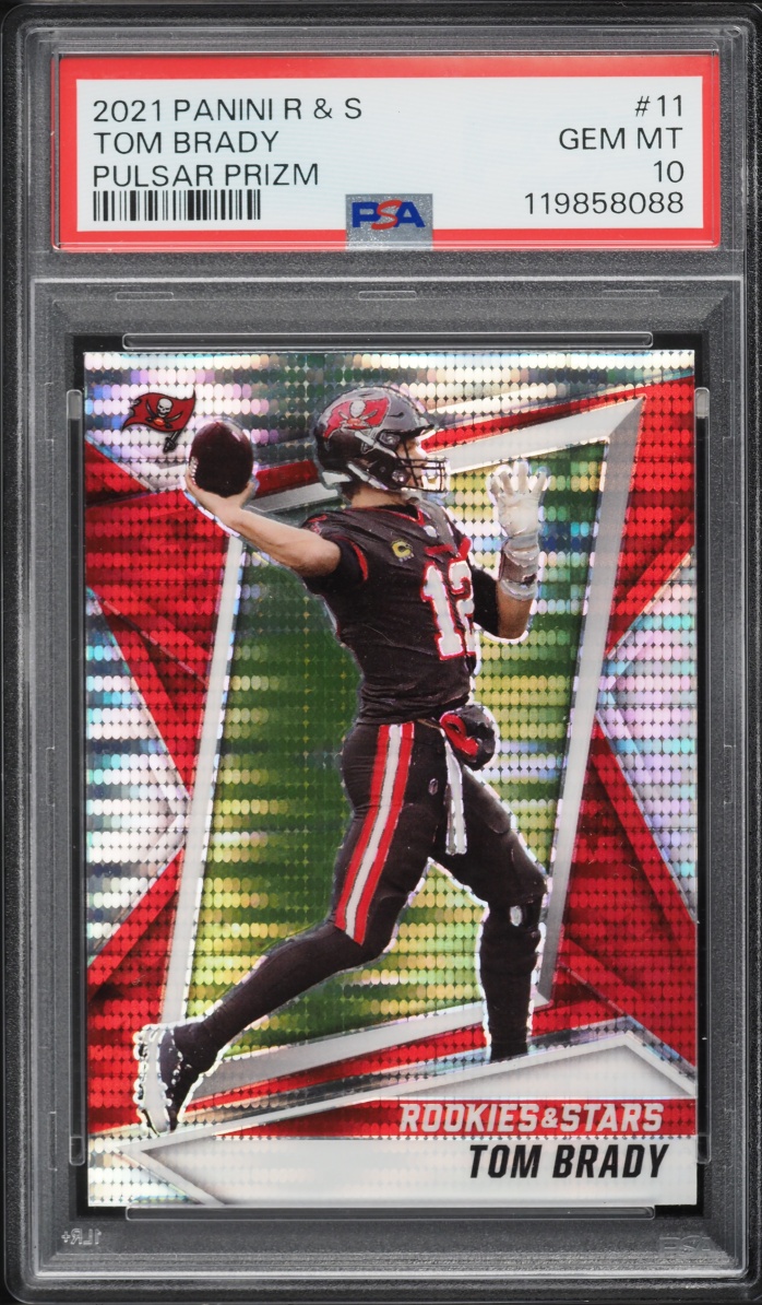 2021 Panini & Stars Pulsar Prizm Tom Brady #11 PSA 10 GEM MINT
