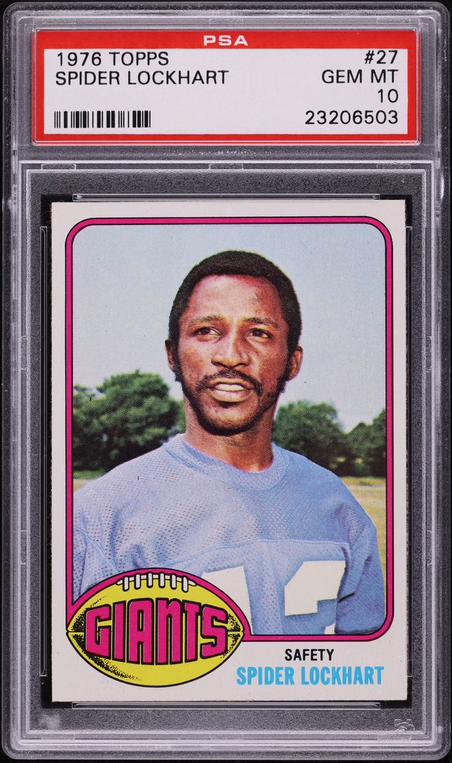 1976 Topps Football Spider Lockhart #27 PSA 10 GEM MINT