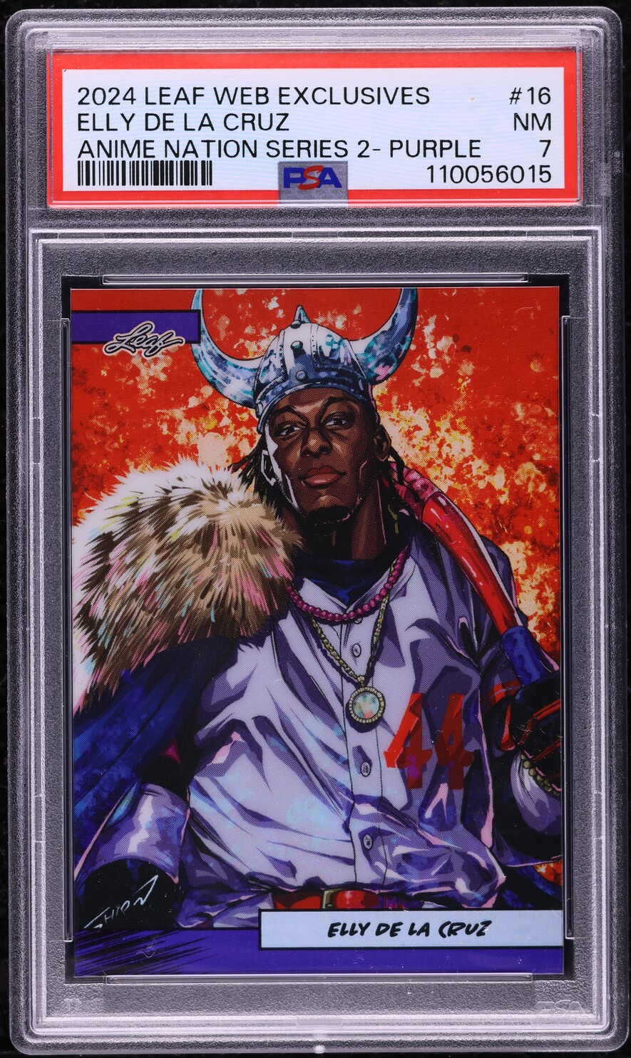 2024 Leaf Web Anime Nation Series 2 Purple Elly De La Cruz /49 #16 PSA 7 NRMT