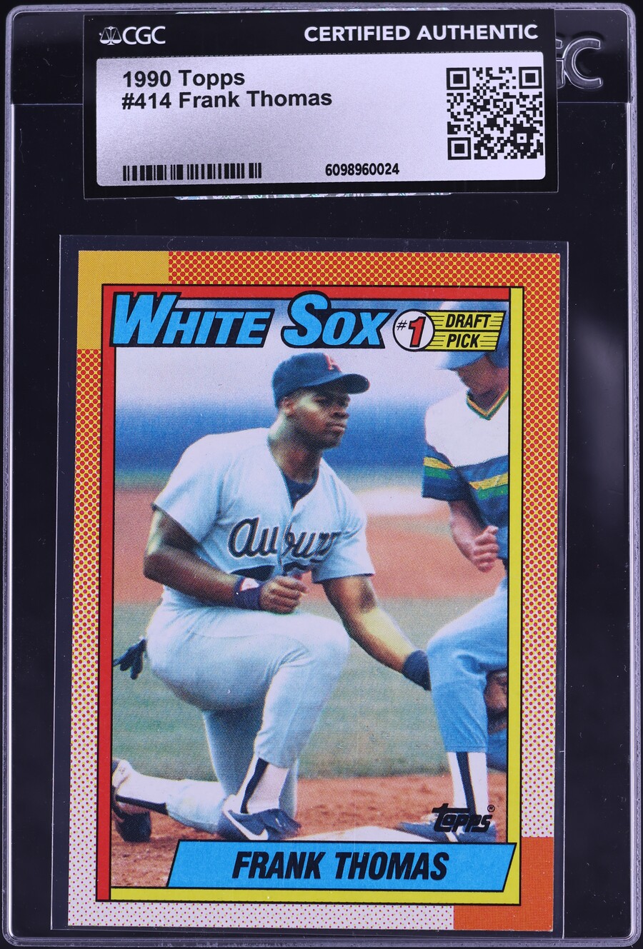 1990 Topps Frank Thomas ROOKIE #414 CGC AUTH