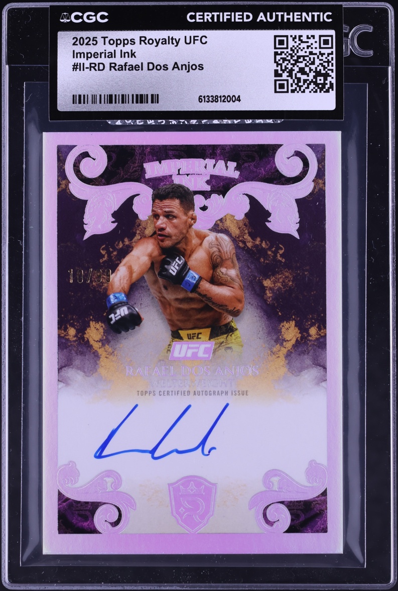 2025 Topps Royalty UFC Imperial Ink Rafael Dos Anjos AUTO /99 #II-RD CGC AUTH