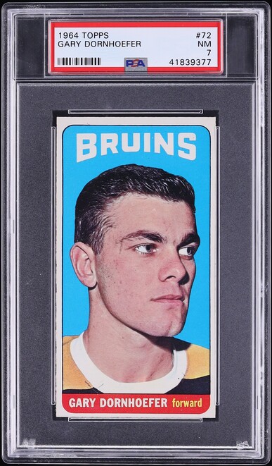 1964 Topps Hockey Gary Dornhoefer ROOKIE #72 PSA 7 NRMT