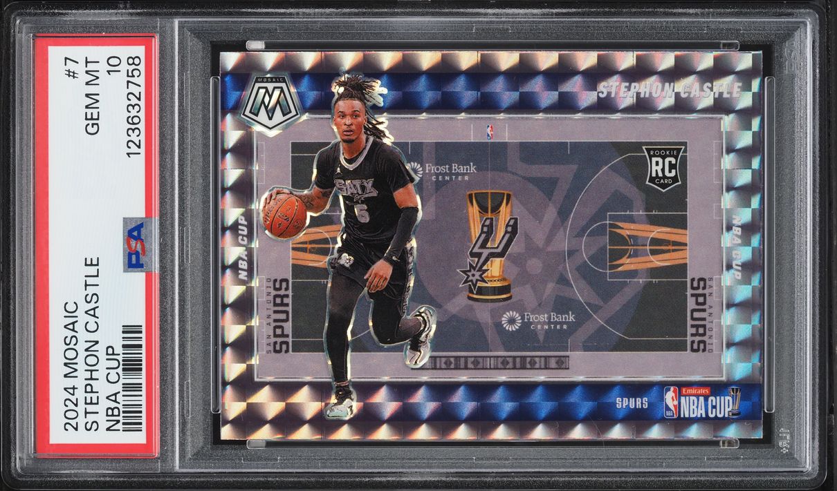 2024 Panini Mosaic NBA Cup Stephon Castle ROOKIE #7 PSA 10 GEM MINT