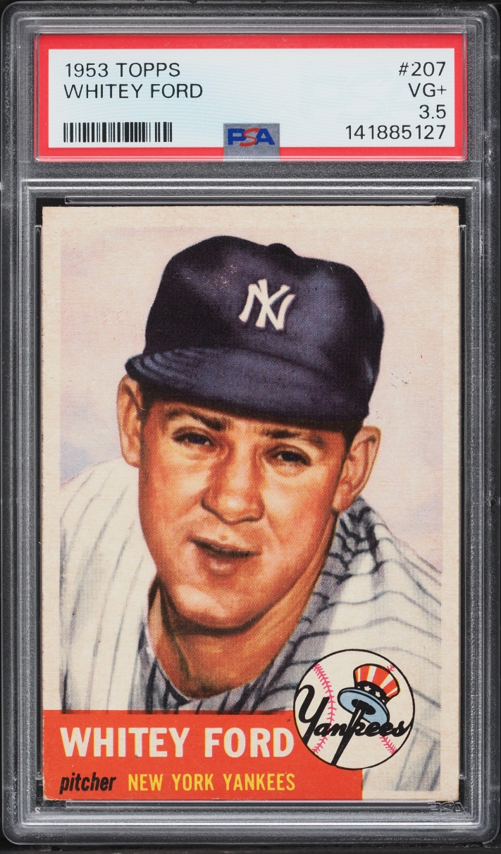 1953 Topps Whitey Ford #207 PSA 3.5 VG+