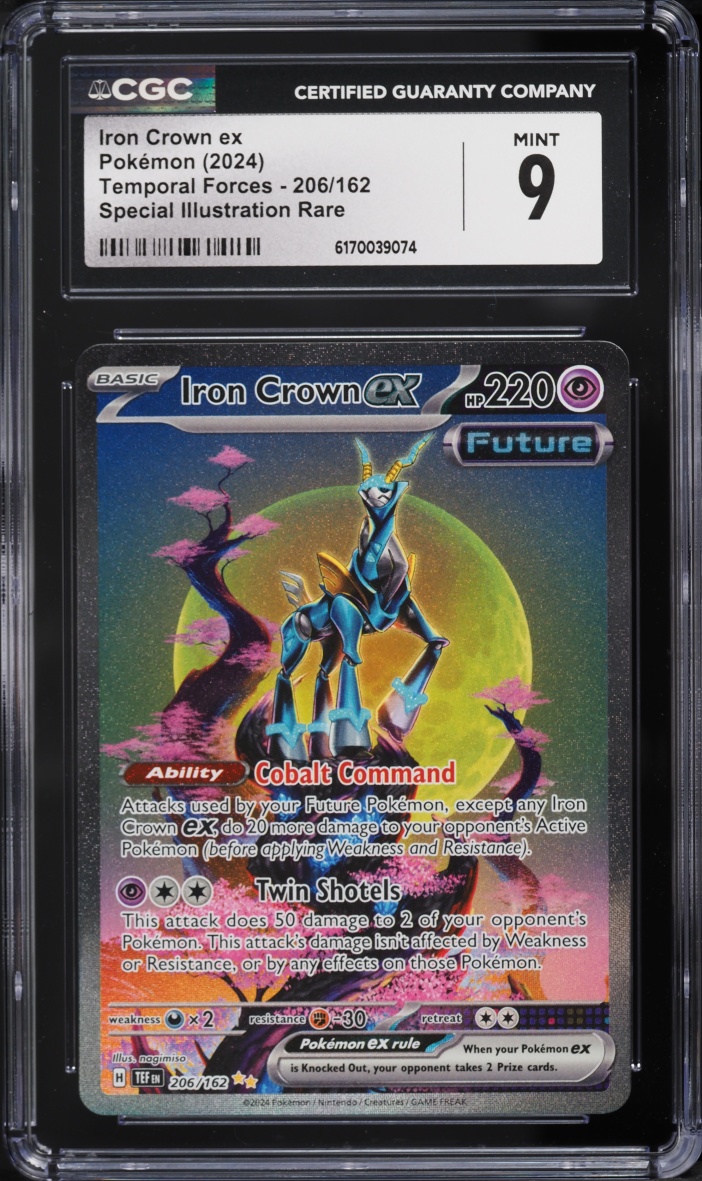 2024 Pokemon Scarlet & Violet Temporal Forces SIR Iron Crown Ex #206 CGC 9 MINT
