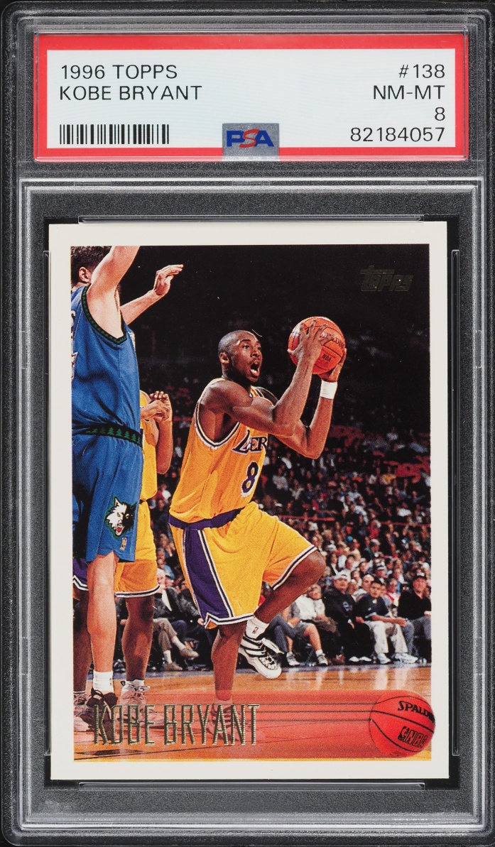 1996 Topps Basketball Kobe Bryant ROOKIE #138 PSA 8 NM-MT