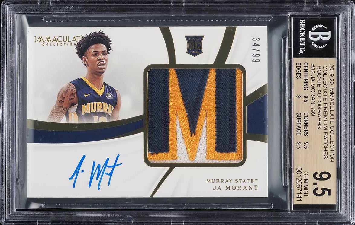 2019 Panini Contenders Draft Ticket Diamond Ja Morant ROOKIE AUTO