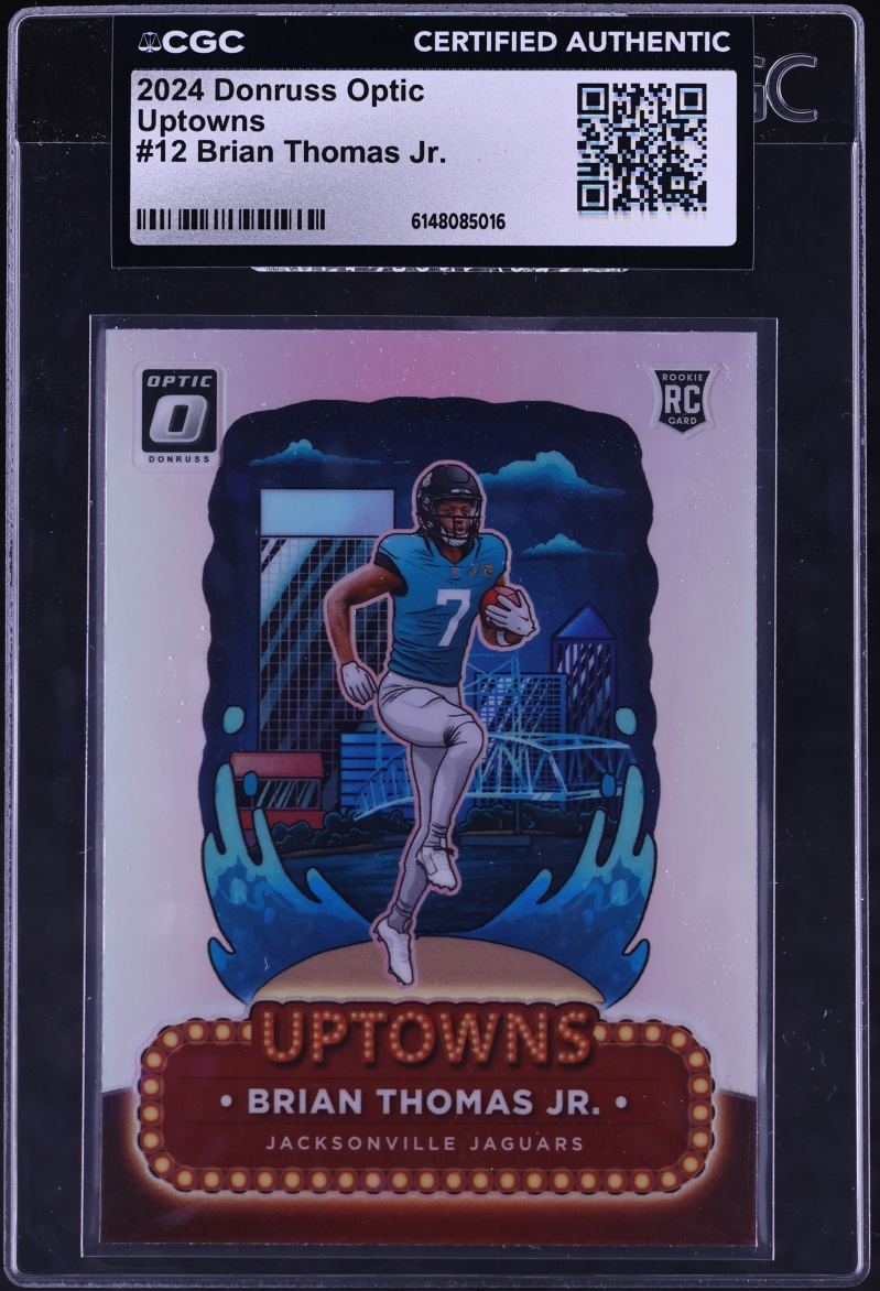 2024 Donruss Optic Uptowns Brian Thomas Jr. ROOKIE #12 CGC AUTH - Photo 1