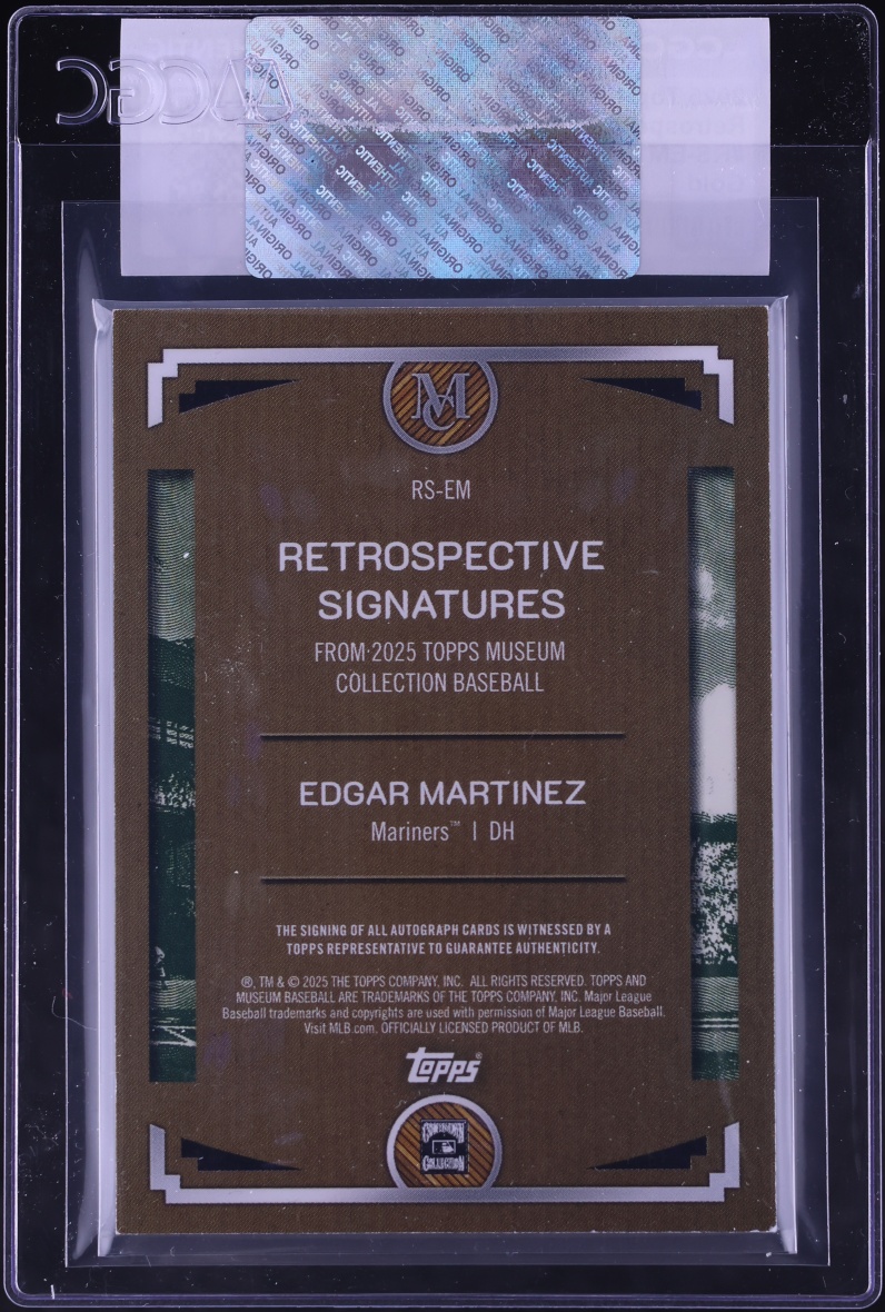 2025 Topps Museum Collection Retrospective Gold Edgar Martinez AUTO /75 #RS-EM CGC AUTH - Photo 2