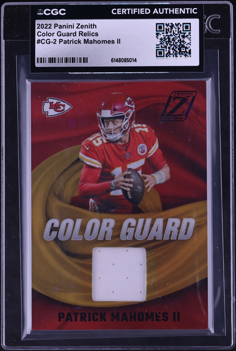 2022 Panini Zenith Color Guard Patrick Mahomes II PATCH #CG-2 CGC AUTH - Photo 1