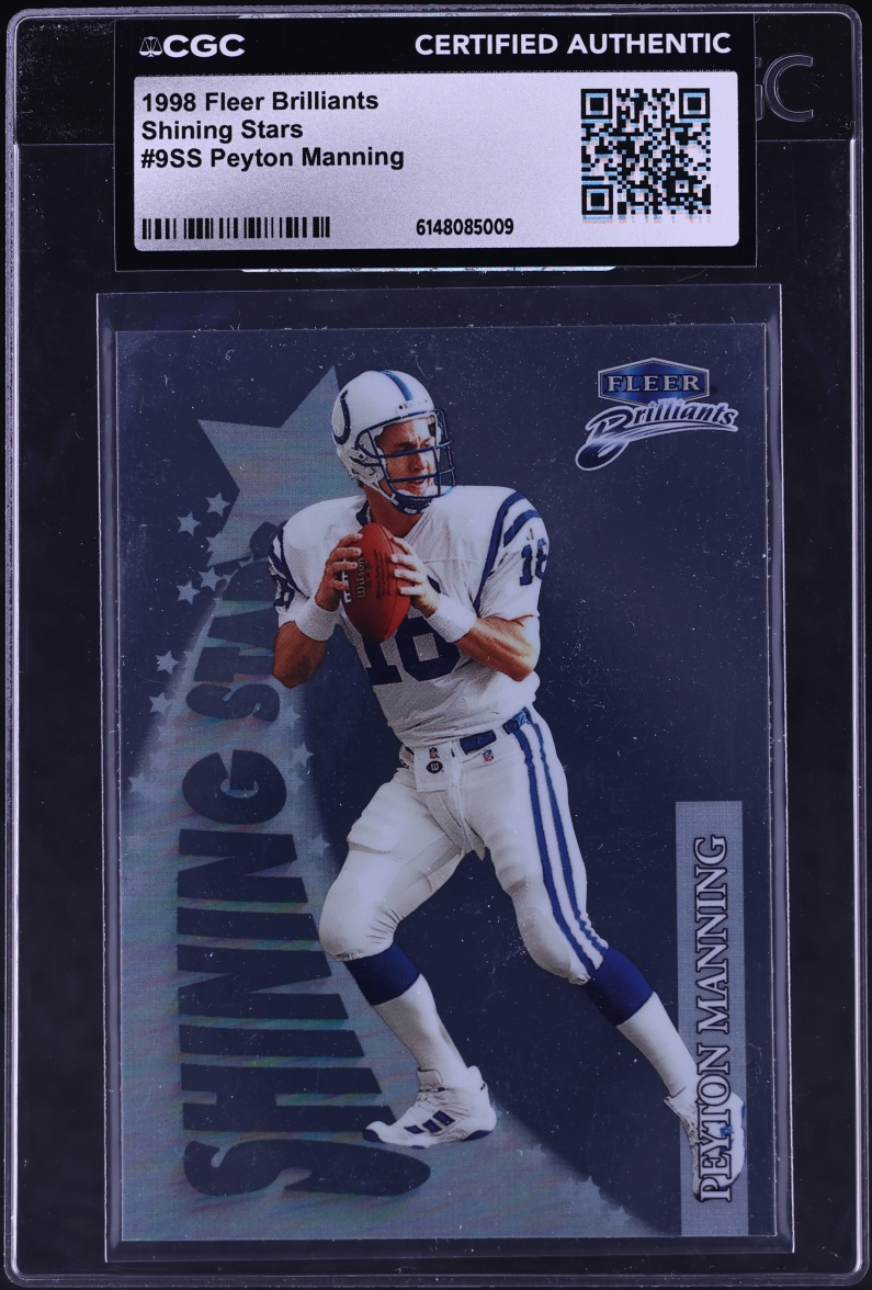 1998 Fleer Brilliants Shining Stars Peyton Manning ROOKIE #9SS CGC AUTH - Photo 1