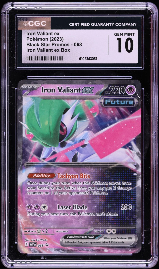 2023 Pokemon Scarlet & Violet Black Star Promo Holo Iron Valiant ex #068 CGC 10 GEM MINT