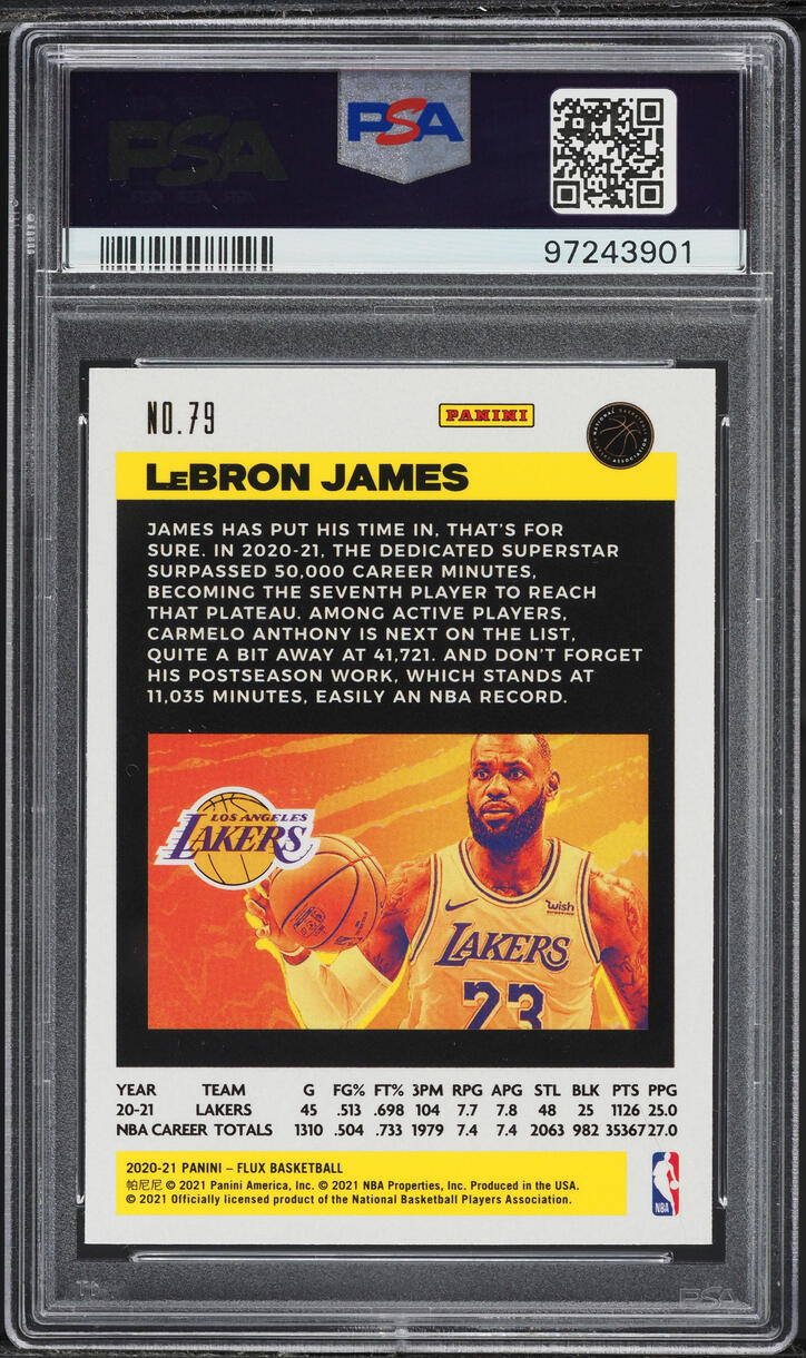 2020 Panini Flux LeBron James #79 PSA 10 GEM MINT