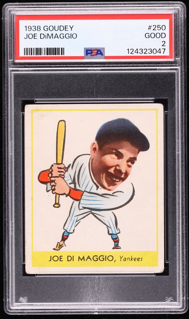 1938 Goudey Joe DiMaggio #250 PSA 2 GD
