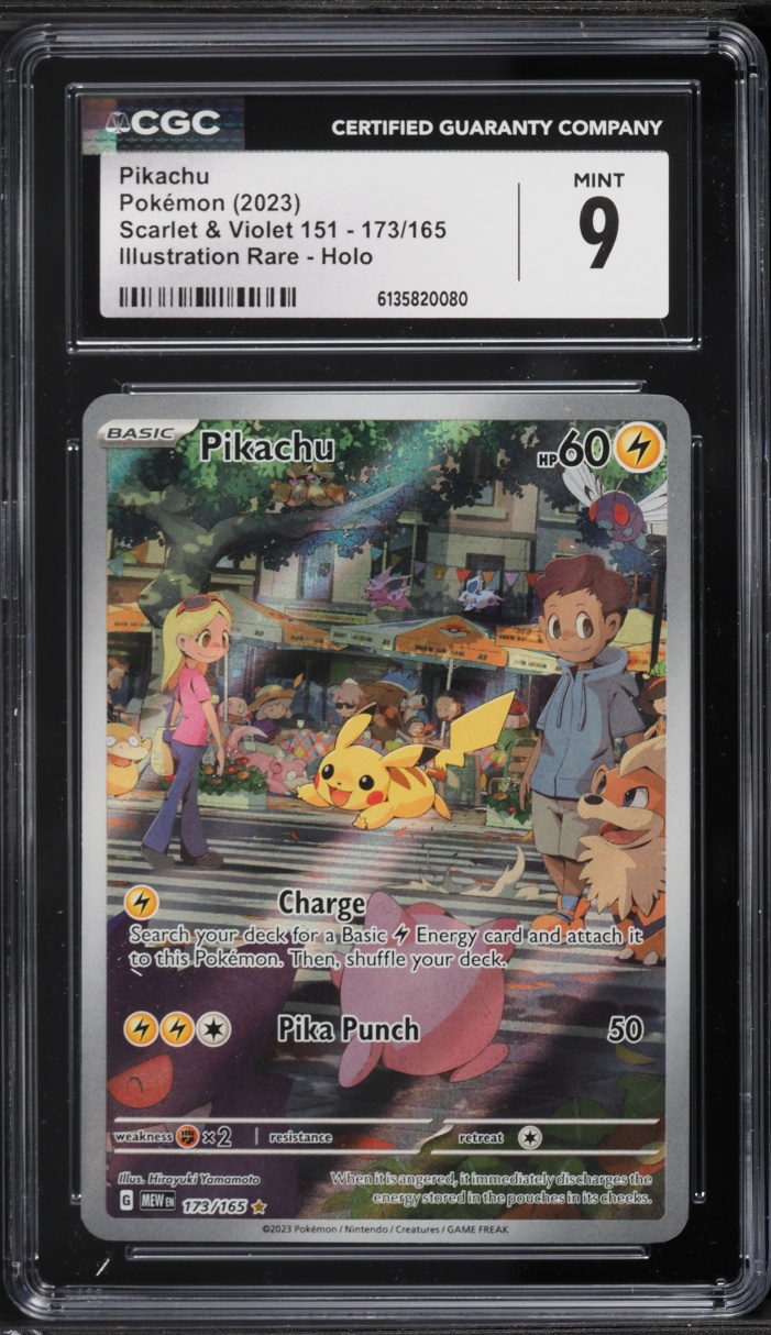 2023 Pokemon Scarlet & Violet 151 IR Pikachu #173 CGC 9 MINT