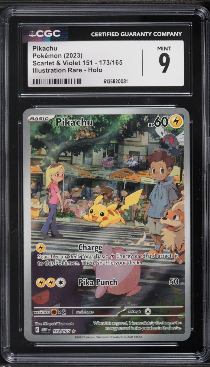 2023 Pokemon Scarlet & Violet 151 IR Pikachu #173 CGC 9 MINT