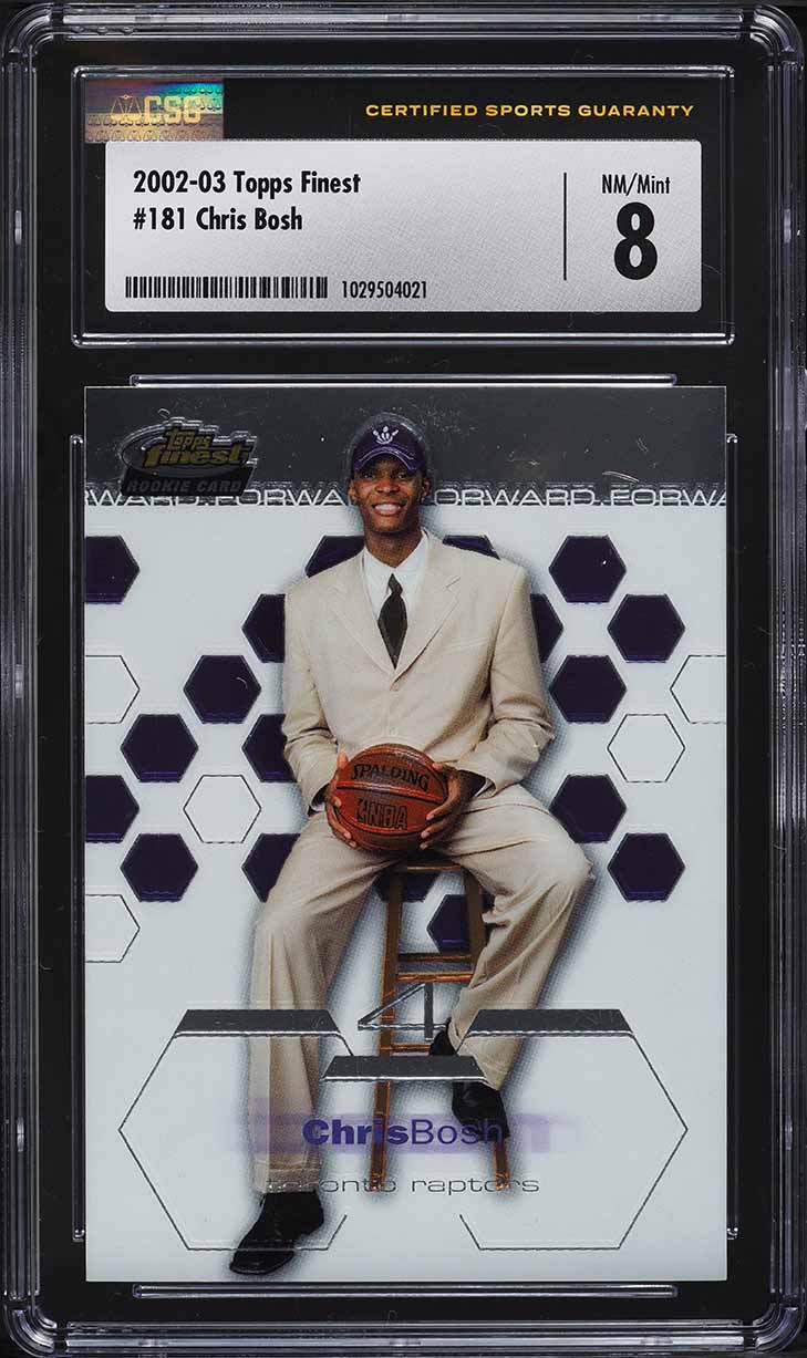 2002 Finest Basketball Chris Bosh ROOKIE #181 CSG 8 NM-MT