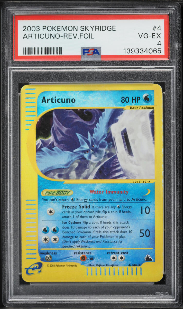 2003 Pokemon Skyridge Reverse Holo Articuno #4 PSA 4 VGEX
